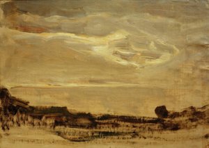 Cielo serale con nuvola luminosa da Piet Mondrian